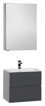 Мебель для ванной Aquanet Алвита 60 серый антрацит