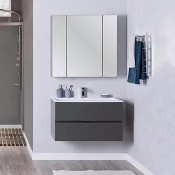 Мебель для ванной Aquanet Алвита 90 серый антрацит