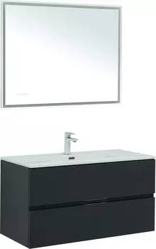 Мебель для ванной Aquanet Алвита new 100 подвесная, антрацит, с ящиками
