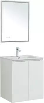 Мебель для ванной Aquanet Алвита new 60 подвесная, белая матовая, с дверками