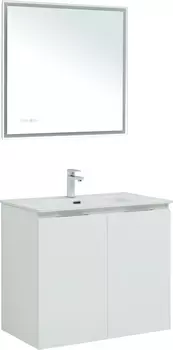 Мебель для ванной Aquanet Алвита new 80 подвесная, белая матовая, с дверками
