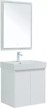 Мебель для ванной Aquanet Nova Lite 60 белый глянец, с дверками