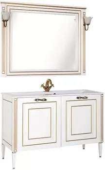 Мебель для ванной Aquanet Паола 120 белая, золото