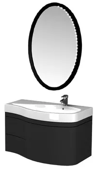 Мебель для ванной Aquanet Сопрано 95 черная с ящиком R