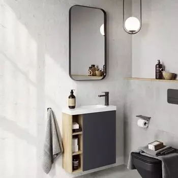 Мебель для ванной Aqwella Alba 60 R, подвесная, дуб давос