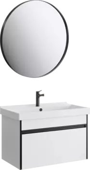 Мебель для ванной Aqwella Urban 80, подвесная, белая глянцевая