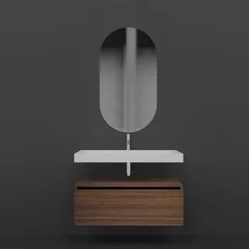 Мебель для ванной Armadi Art Flat 100 подвесная, dark oak