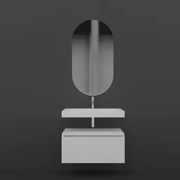 Мебель для ванной Armadi Art Flat 80 подвесная, белый глянец