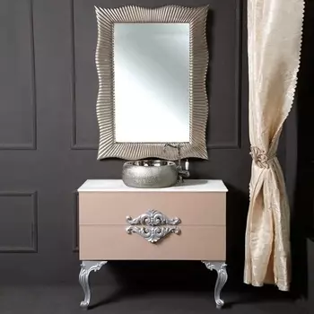 Мебель для ванной Armadi Art NeoArt 100 капучино с ручками серебро, с ножками