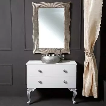 Мебель для ванной Armadi Art NeoArt 100 белая с ручками Flora хром, с ножками