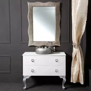 Мебель для ванной Armadi Art NeoArt 100 белая с ручками Drop хром, с ножками