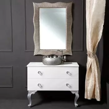 Мебель для ванной Armadi Art NeoArt 100 белая с ручками Crystal хром, с ножками