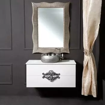 Мебель для ванной Armadi Art NeoArt 100 белая с ручками серебро