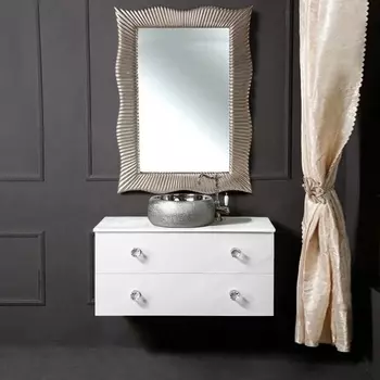 Мебель для ванной Armadi Art NeoArt 100 белая с ручками Crystal хром