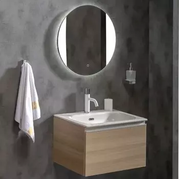 Мебель для ванной Armadi Art Vallessi 60, дуб светлый матовый фактурный