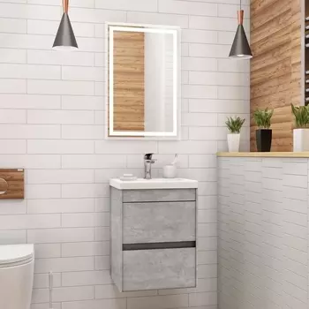 Мебель для ванной Art&Max Family 40, подвесная, Cemento Veneto