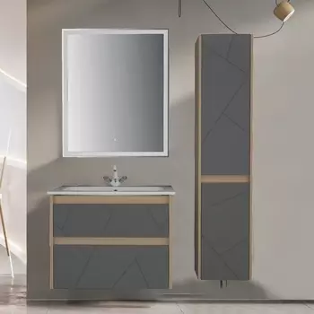 Мебель для ванной ASB-Mebel Диана 60 серый, дуб янтарный