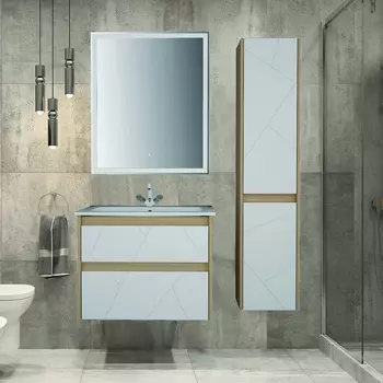 Мебель для ванной ASB-Mebel Диана 75 белый глянец