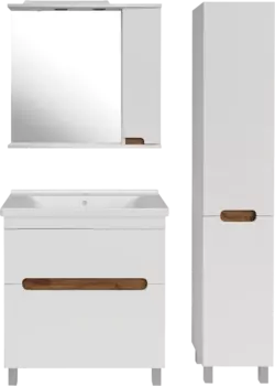 Мебель для ванной ASB-Mebel Вита 80 белый, дуб золотой