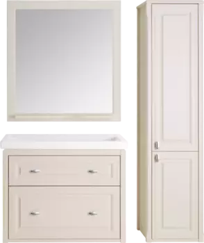 Мебель для ванной ASB-Woodline Кастелло 80 подвесная, бежевая