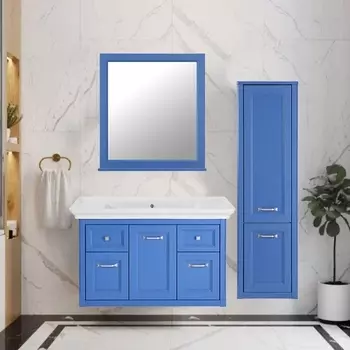 Мебель для ванной ASB-Woodline Толедо 105 синяя