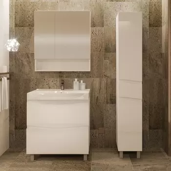 Мебель для ванной АВН Фиджи 70 белая, напольная, 2 ящика