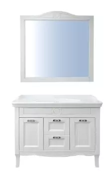 Мебель для ванной Azario Carolina 100 белая с золотой патиной CS00068635+CS00068632