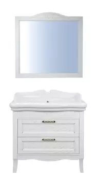 Мебель для ванной Azario Carolina 90 белая с золотой патиной CS00069427+CS00069386