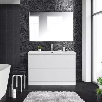 Мебель для ванной BelBagno Albano 120 напольная, bianco lucido, белая глянцевая раковина