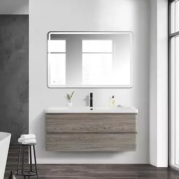 Мебель для ванной BelBagno Albano 120 подвесная, pino scania, белая глянцевая раковина