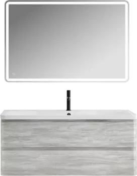 Мебель для ванной BelBagno Albano 120 подвесная, rovere vintage bianco, белая глянцевая раковина