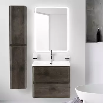 Мебель для ванной BelBagno Albano 70 подвесная, rovere nature grigio