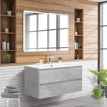 Мебель для ванной BelBagno Albano-Cer 105 подвесная, cemento verona grigio
