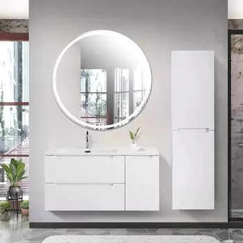 Мебель для ванной BelBagno Etna 100 L 2 ящика, дверца, bianco lucido