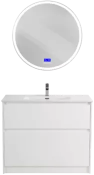 Мебель для ванной BelBagno Kraft 100 напольная, bianco opaco, раковина BB1000ETL