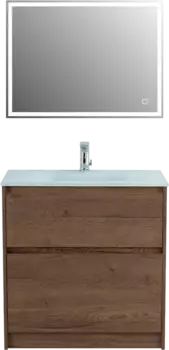 Мебель для ванной BelBagno Kraft 80 напольная, rovere tabacco, раковина BB810/465-LV-VTR-BL