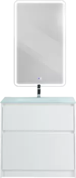 Мебель для ванной BelBagno Kraft 80 напольная, bianco opaco, раковина BB810/465-LV-VTR-BO