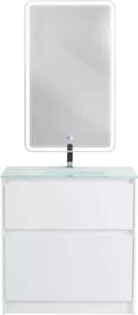 Мебель для ванной BelBagno Kraft 80 напольная, bianco opaco, раковина BB810/465-LV-VTR-BL