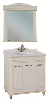 Мебель для ванной Bellezza Аллегро Люкс 100 бежевая патина золото