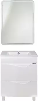 Мебель для ванной Bellezza Эйфория 60 белая с раковиной Квадро