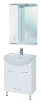 Мебель для ванной Bellezza Уют 55 с нижним ящиком белая