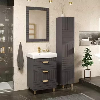 Мебель для ванной Brevita Gloster 60, графит