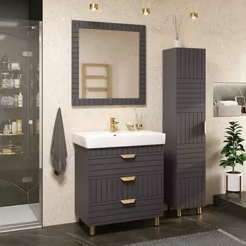 Мебель для ванной Brevita Gloster 80 графит