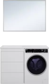 Мебель для ванной Brevita Grafit 60 L, под стиральную машину, раковина Гавана