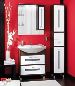 Мебель для ванной Бриклаер Бали 75 венге, белый