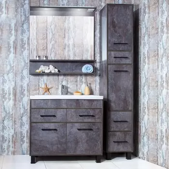 Мебель для ванной Бриклаер Чили 90 цемент