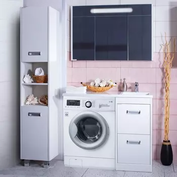 Мебель для ванной Бриклаер Палермо 40 R белая, под стиральную машину