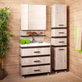 Мебель для ванной Бриклаер Техас 80 дуб кантри, венге