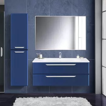Мебель для ванной Cezares Eco 120, sapfiro, 2 ящика, ручки хром