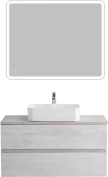Мебель для ванной Cezares Molveno 46 100 legno bianco, со столешницей marmo crema opaco